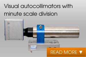 Visual autocollimator with minute scale division